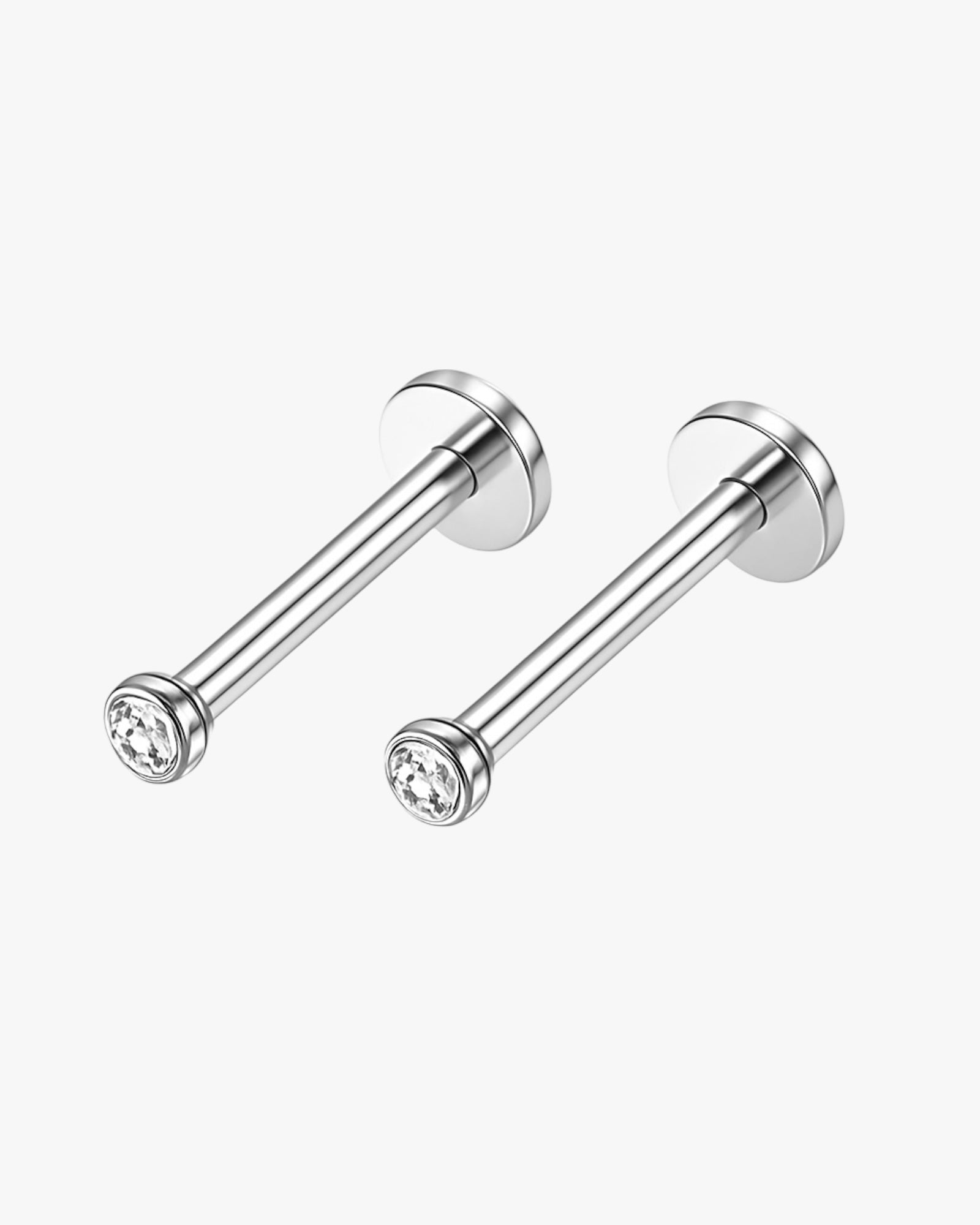 Silver Threadless Studs 2mm
