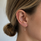 Maui Stud – Delicate Chain Drop Flat Back Earring
