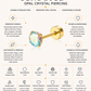 Juno Stud – Opal Crystal Piercing