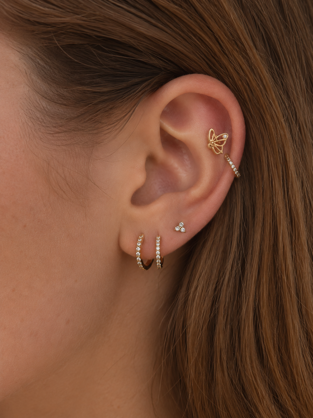 Riviera Stud – Minimal Butterfly Flat Back Piercing
