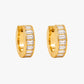 Echobelly Crystal Hoop Earrings – Gold Plated Stainless Steel