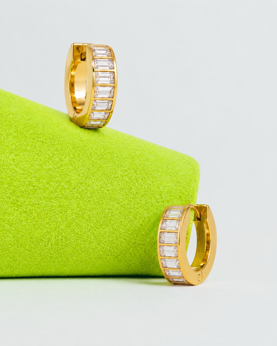 Echobelly Crystal Hoop Earrings – Gold Plated Stainless Steel