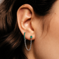Stainless Steel Chain Connector Hoop Earring – Oasis