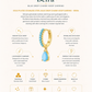 Gold Plated Stainless Steel Blue Drop Charm Hoop Earring – Beira