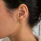 Gold Plated Stainless Steel Green Zirconia Pavé Mini Hoop Earrings – Tahoe