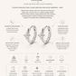 Silver Stainless Steel Clear Zirconia Square Mini Hoop Earrings – Rina