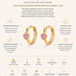 Gold Plated Copper Pink Heart Zirconia Mini Hoop Earrings – Livia