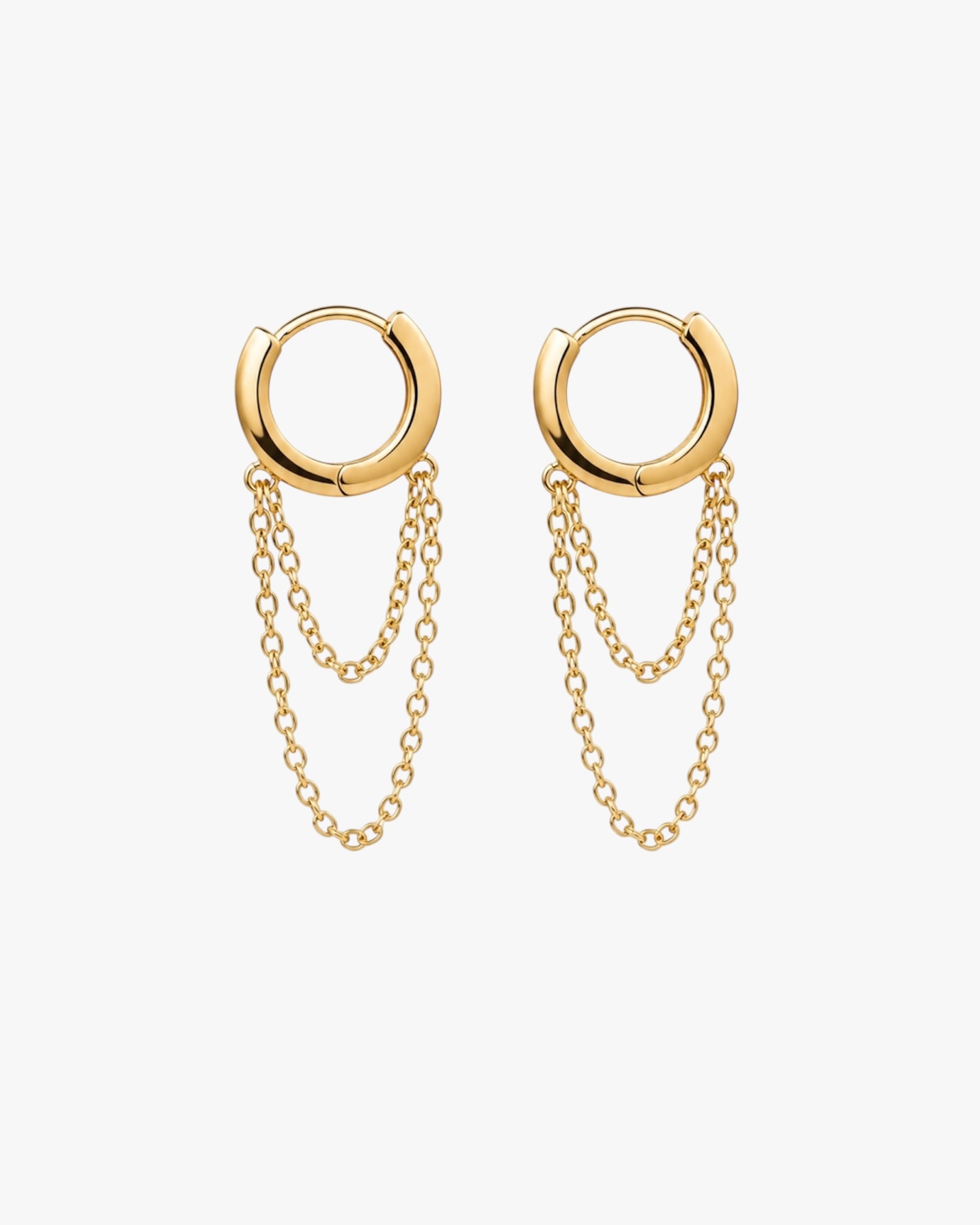 Gold Plated Chain Mini Hoop Earrings – Vroki