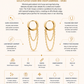 Gold Plated Chain Mini Hoop Earrings – Vroki