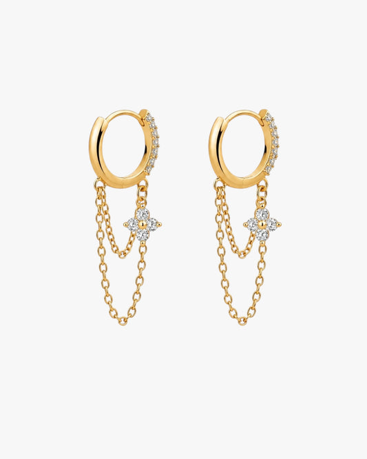 Gold Plated Chain Mini Hoop Earrings – Sailin