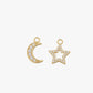Gold Plated Crystal Star Hoop Charms – Astryra