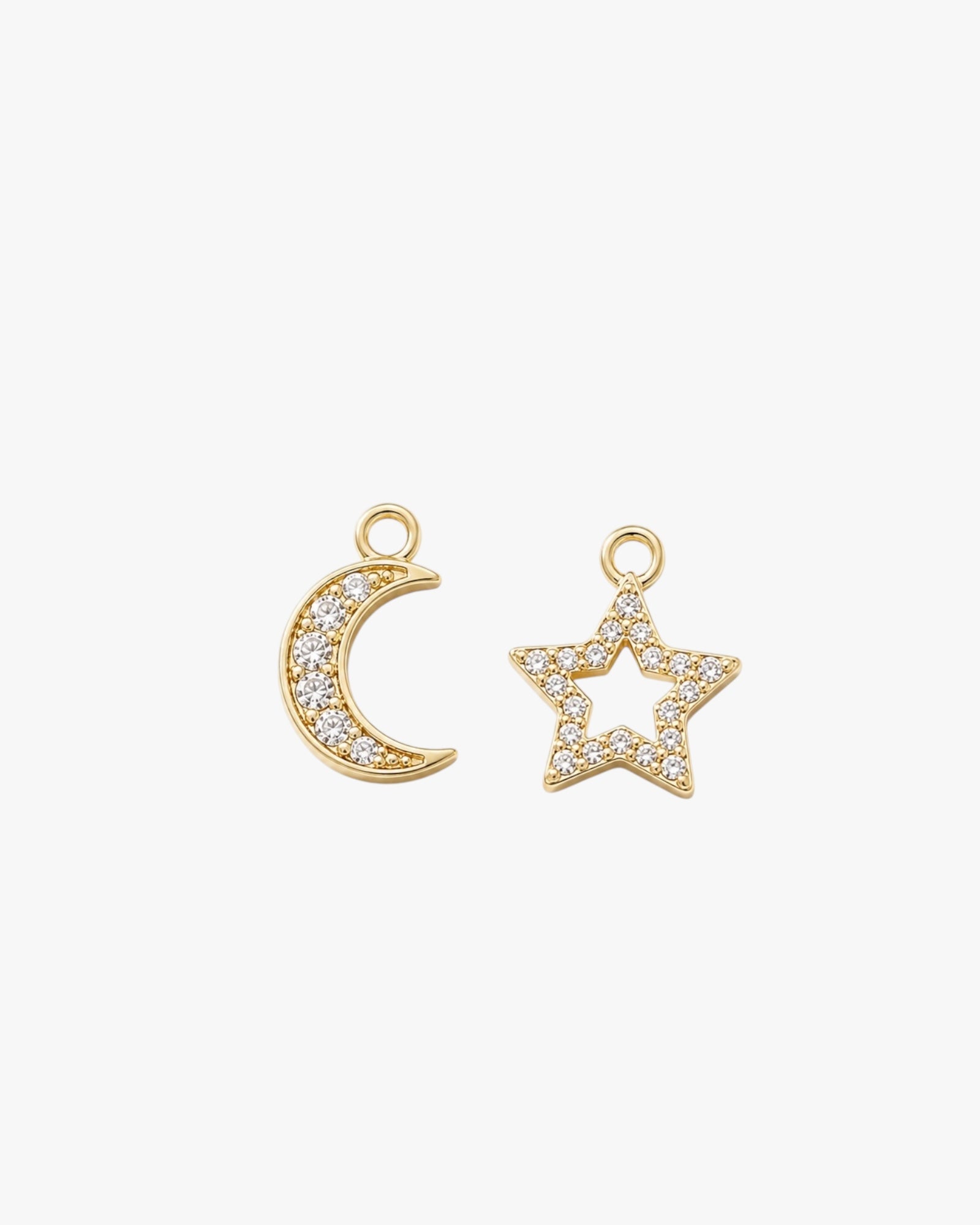 Gold Plated Crystal Star Hoop Charms – Astryra