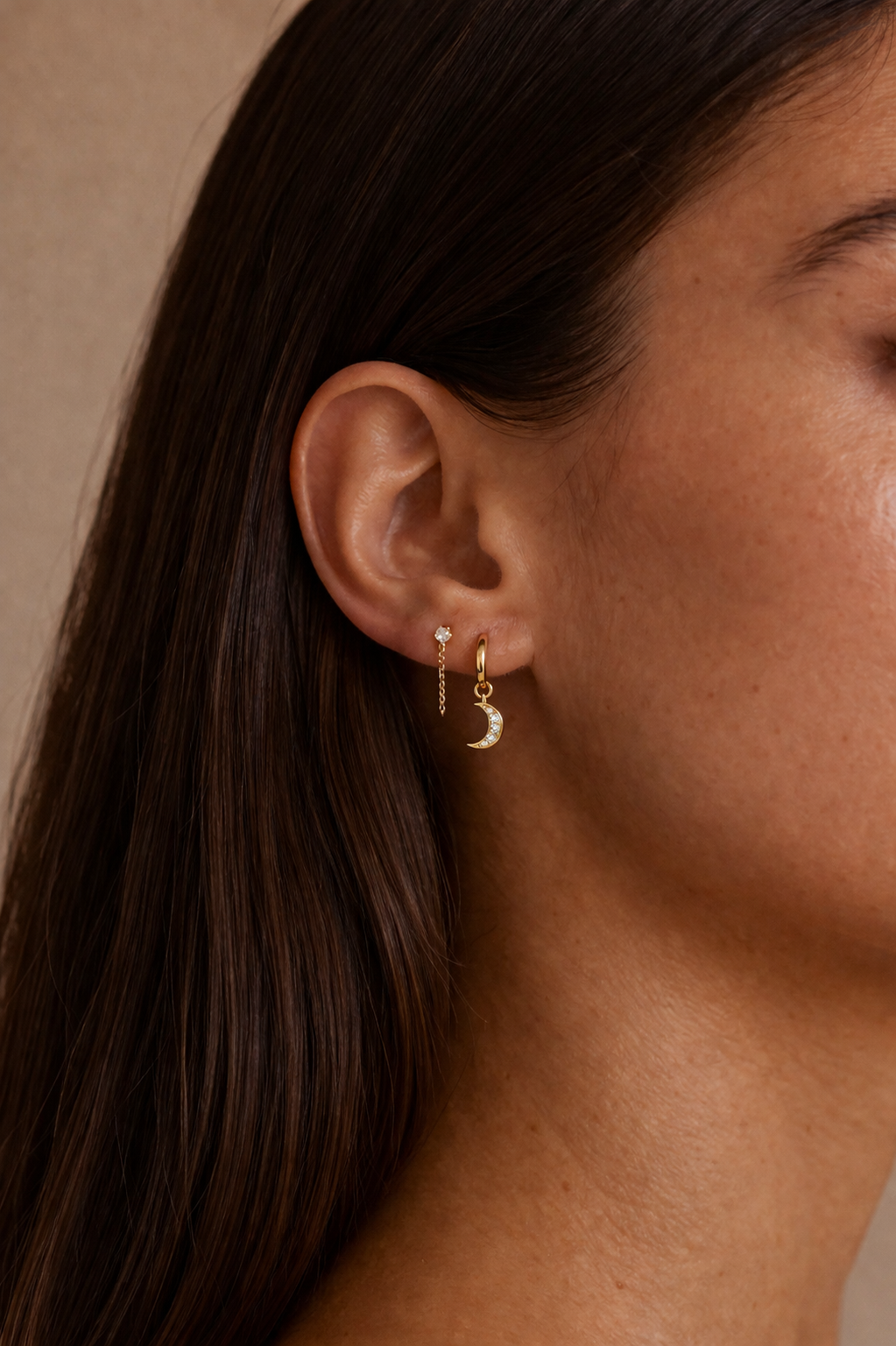 Gold Plated Crystal Star Hoop Charms – Astryra