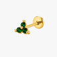 Bak Stud – Green Crystal Flat Back Cartilage Piercing