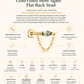 Sylva | Gold Filled Moss Agate Chain Flat Back Stud