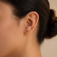 Sylva | Gold Filled Moss Agate Chain Flat Back Stud