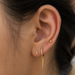 Gina | Gold Filled Moss Agate Chain Flat Back Stud