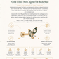 Nota | Gold Filled Moss Agate Chain Flat Back Stud