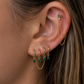 Nota | Gold Filled Moss Agate Chain Flat Back Stud