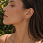 Yeremi | Gold Filled Moss Agate Chain Flat Back Stud
