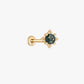 July | Gold Filled Moss Agate Chain Flat Back Stud