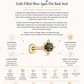 July | Gold Filled Moss Agate Chain Flat Back Stud