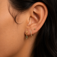 Venus | Gold Filled Moss Agate Chain Flat Back Stud