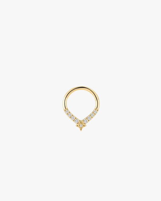Starli Charm Gold Filled Hinged Hoop