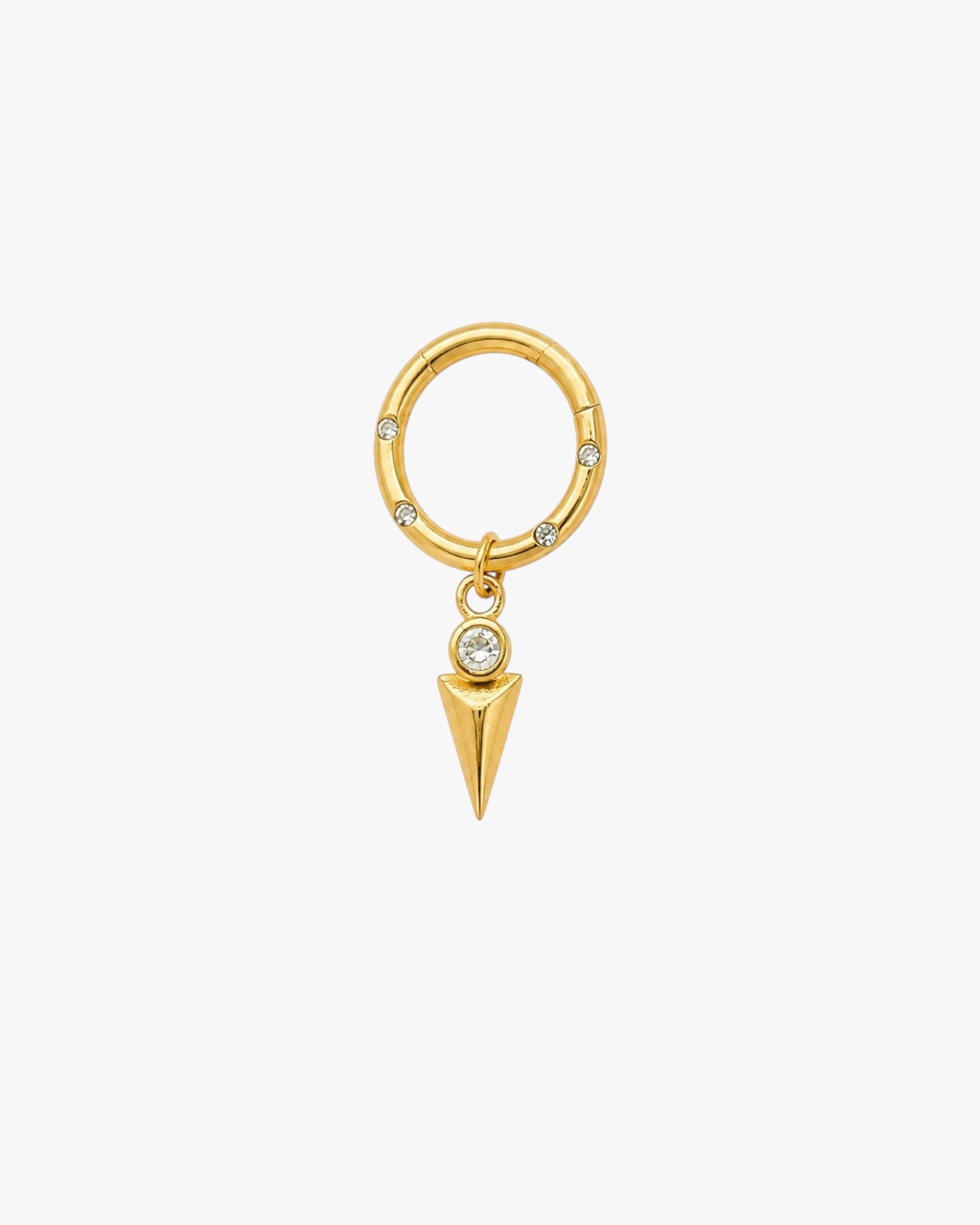 Charm Stainless Steel Hinged Hoop 16G 6mm – Highsmith