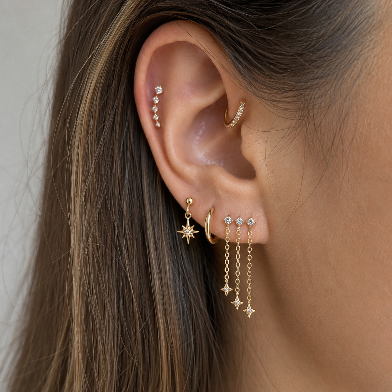 Morin Earrings – Drop Crystal Stud Earrings
