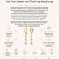 Gold Plated Stainless Steel Crystal Drop Hoop Earrings – Darling III