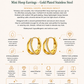 I Dreamed Mini Hoop Earrings – Gold Plated Stainless Steel CZ Hoops