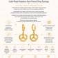 Gold Plated Stainless Steel Pretzel Drop Earrings