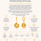 Gold Plated Stainless Steel Earrings – Donut
