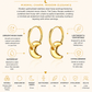 Gold Plated Stainless Steel Crescent Moon Charm Hoop Earrings – Cuzco