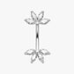 Marquise Crystal Lotus Titanium Curved Barbell 16G – Talia