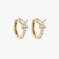 Gold Plated Chain Mini Hoop Earrings – Spring