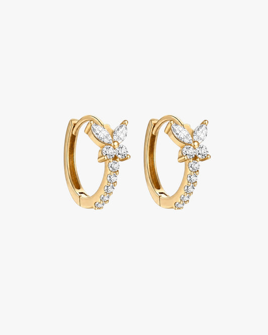 Gold Plated Chain Mini Hoop Earrings – Spring