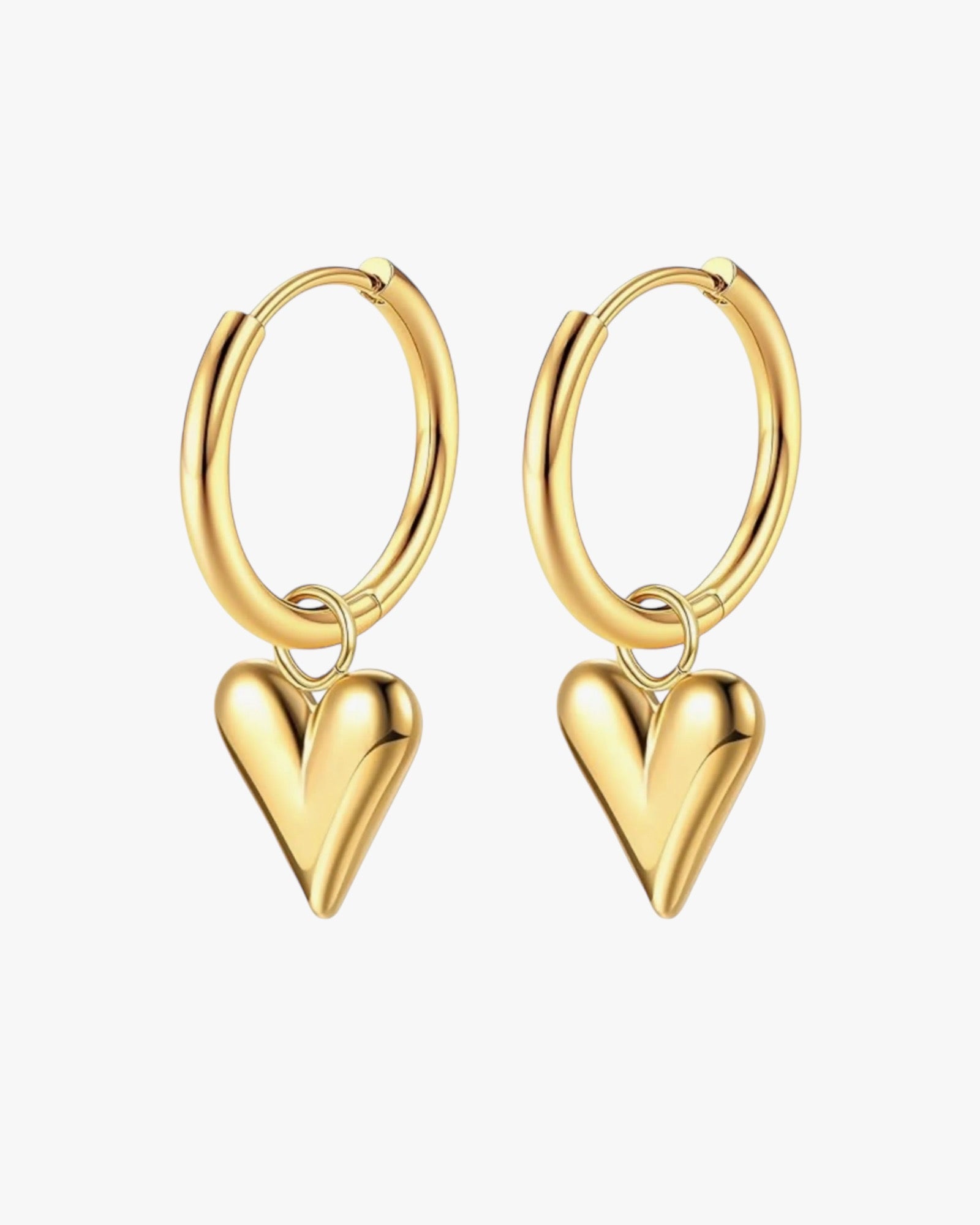 Stainless steel hoop earrings with modern minimalist design