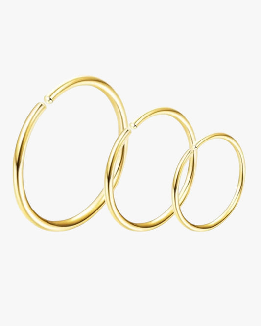 Triple Thin Hoop Set