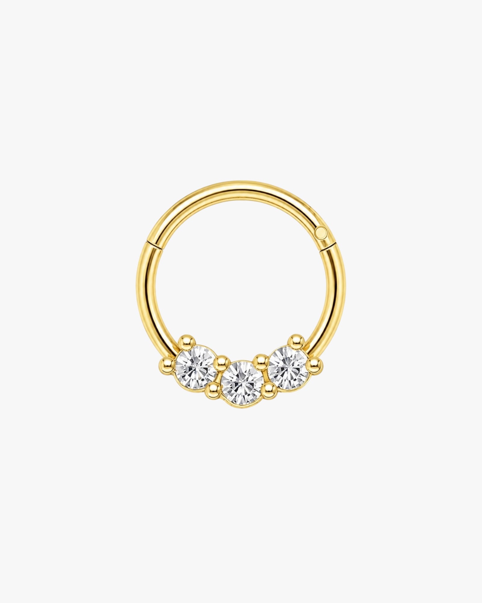 Gold Pave Ball Clicker Hoop – Sim