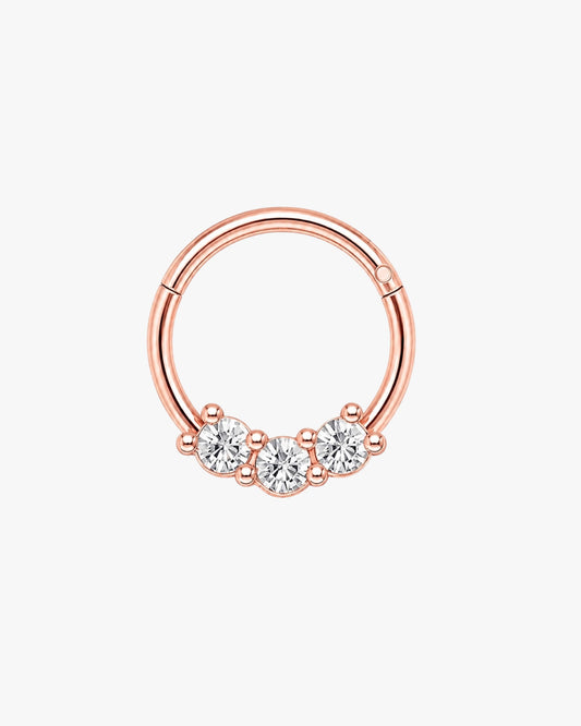 Gold Pave Ball Clicker Hoop – Sim