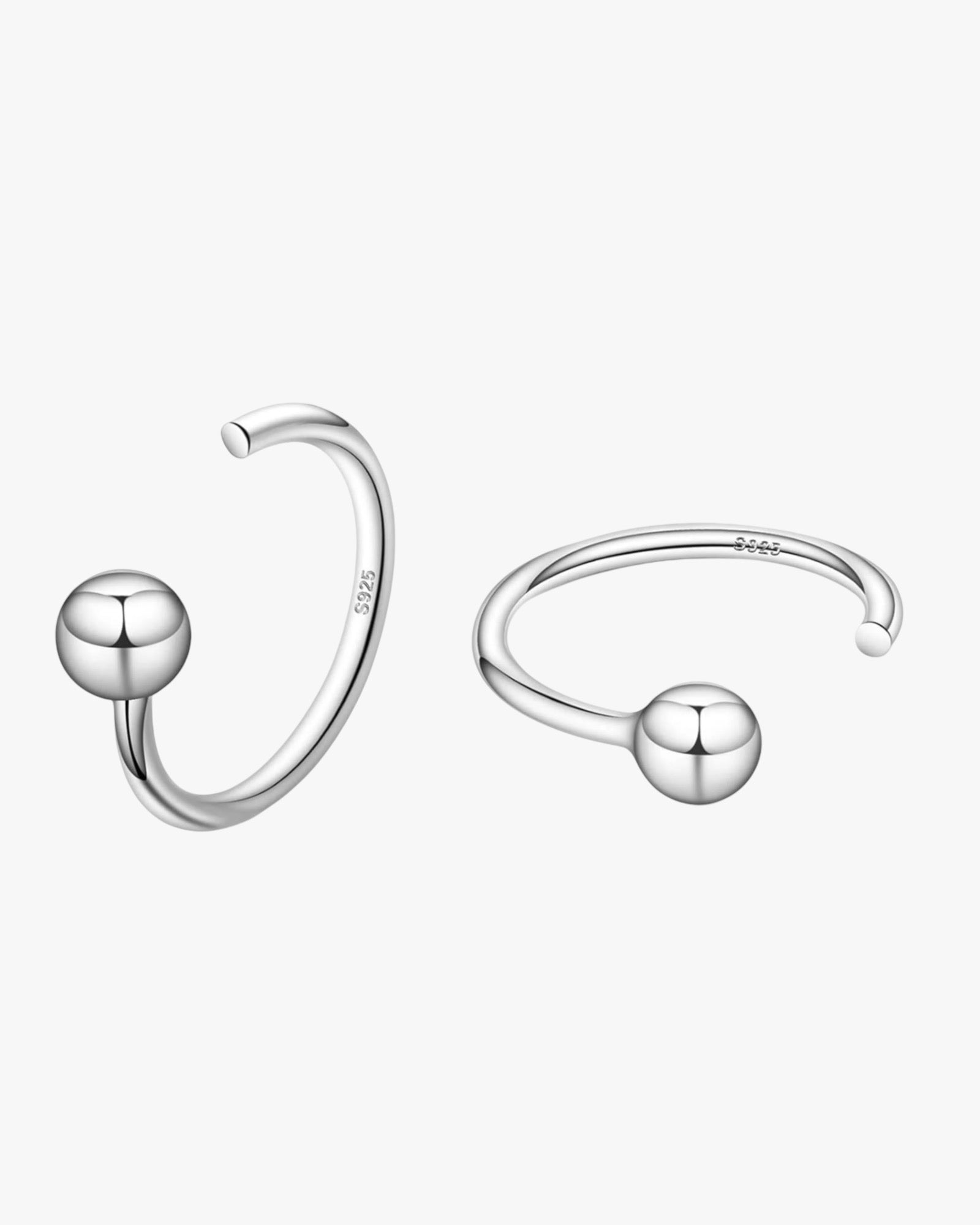 Polished sterling silver earrings that combine timeless style with durability.