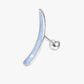Izmir Stud – Minimal Opal Curve Flat Back Piercing