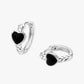 Gold Plated Copper Black Heart Zirconia Mini Hoop Earrings – Joker