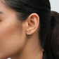 Gold Plated Copper Black Heart Zirconia Mini Hoop Earrings – Joker