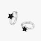 Gold Plated Copper Black Star Zirconia Mini Hoop Earrings – Suri