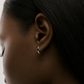 Gold Plated Copper Black Star Zirconia Mini Hoop Earrings – Suri