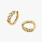 Gold Plated Chain Mini Hoop Earrings – Alice