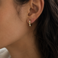 Gold Plated Chain Mini Heart Hoop Earrings – Amili